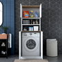 Hanah Home Armario para Lavadora KD102 - 2160 - Nogal, Organizador Funcional para Lavadero